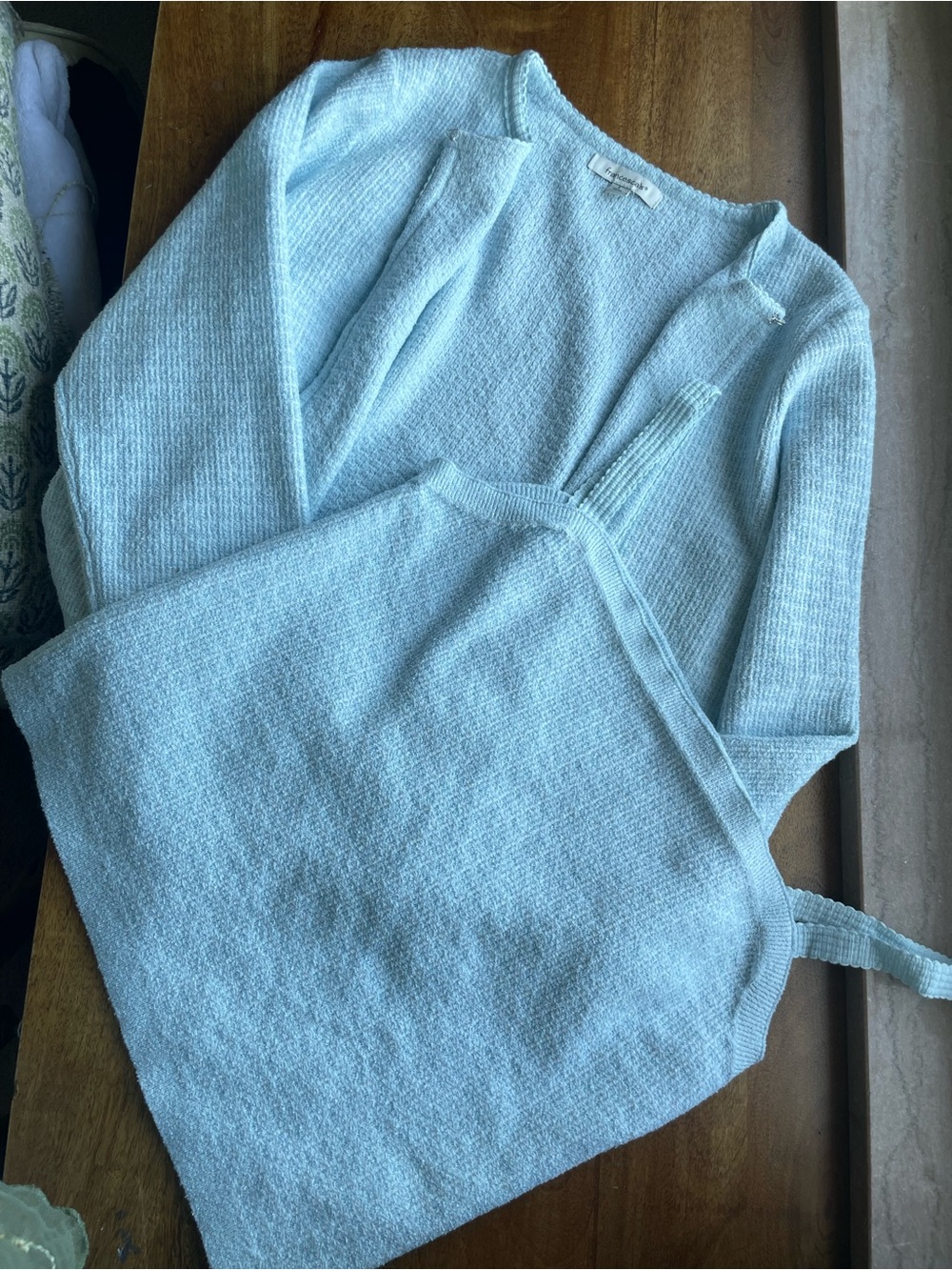 Light Blue Knit Sweater and Tank Set